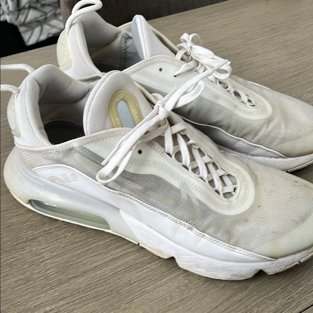 Nike Cream White Athletic Shoes with Breathable Mesh Air Max 2090 - Picture 3 of 8